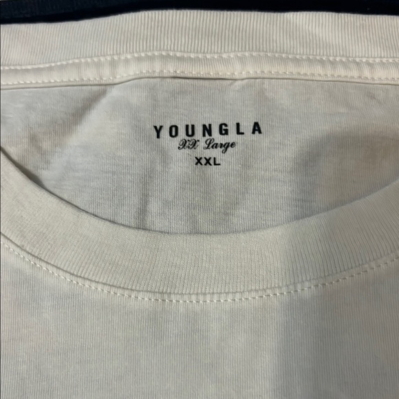 YoungLA White Short Sleeve Tee Minimalist Design - Picture 3 of 4